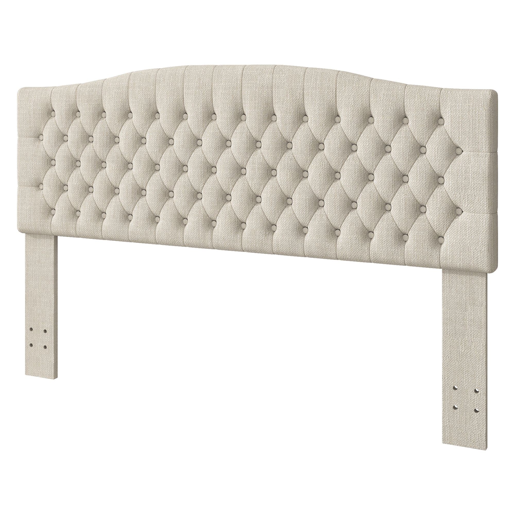 Befurtori King Headboard Only, Upholstered Headboard King Size for Adjustable Bed Linen Tufted Wall Mounted Head Board with Solid Wood Legs