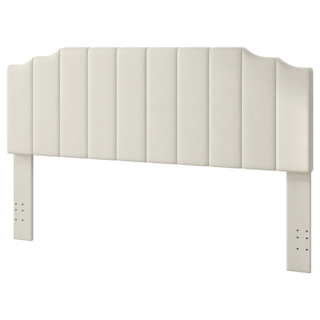 King Size Headboard Only, Velvet Wall Mounted Headboard King for Adjustable Bed Modern Upholstered Head Board Easy Assembly